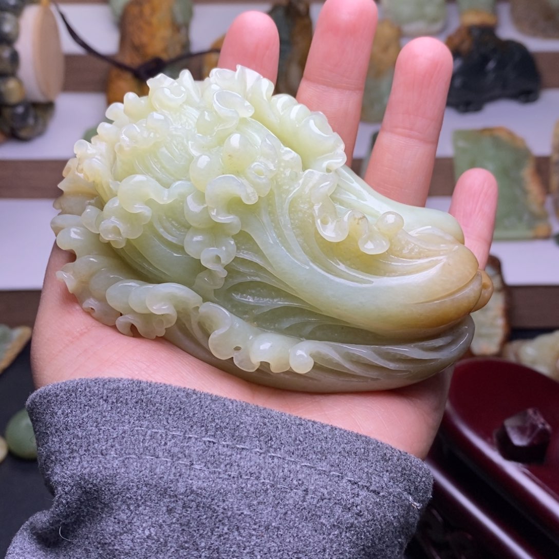 岫岩老玉（透闪石质玉）手把未镶嵌?****?