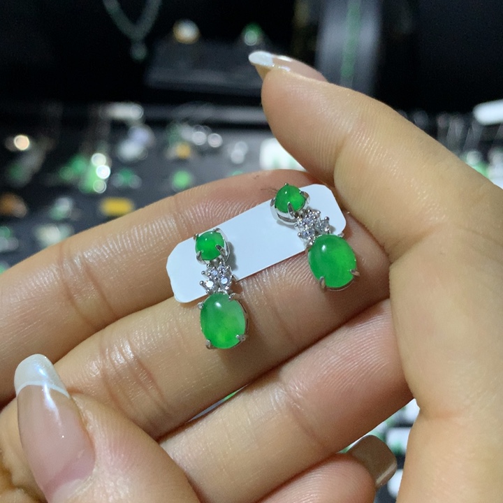 翡翠银S925镶嵌戒指