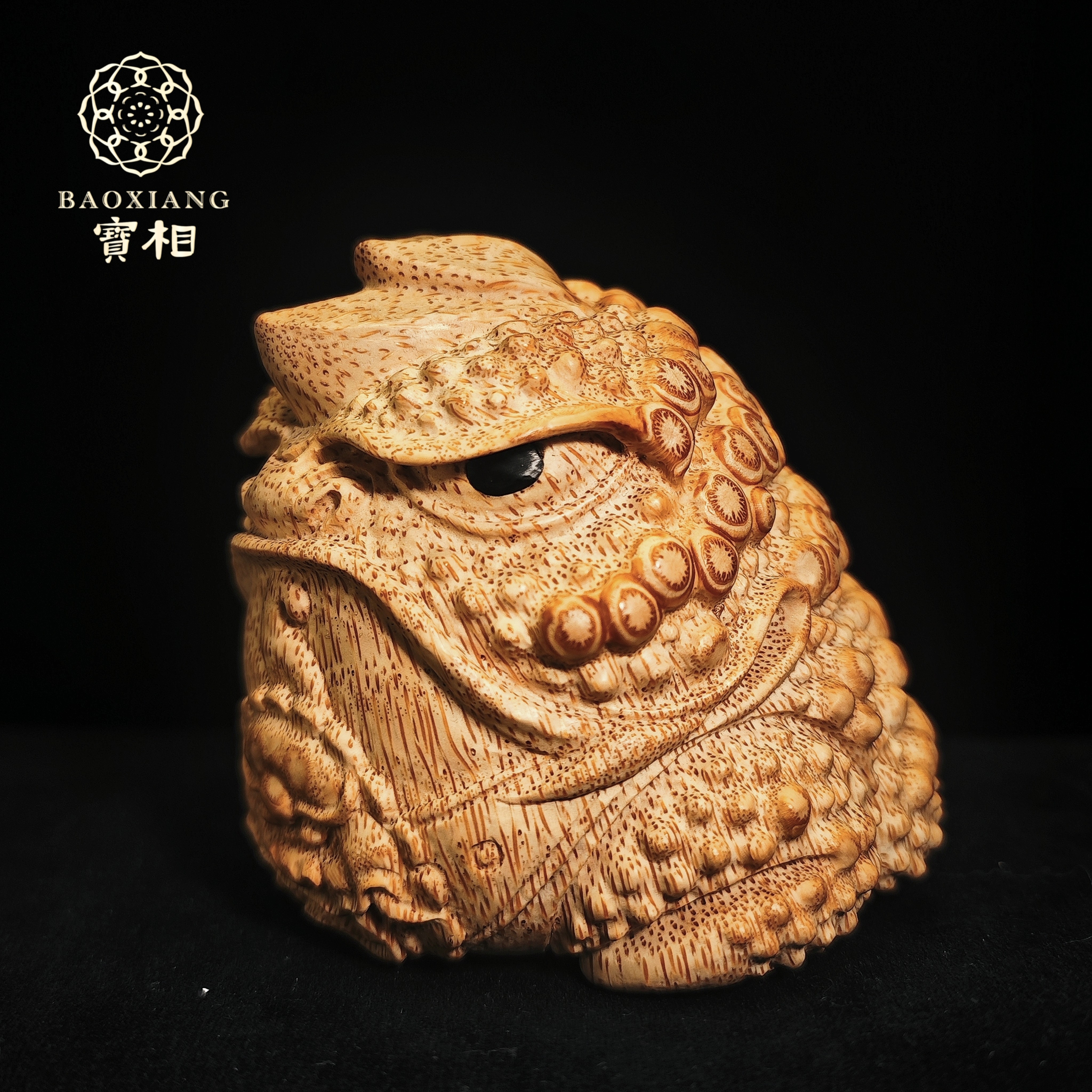 手工孤品｜三足金蟾｜招财进宝｜高约8.3厘米｜竹根雕文玩摆件手把件