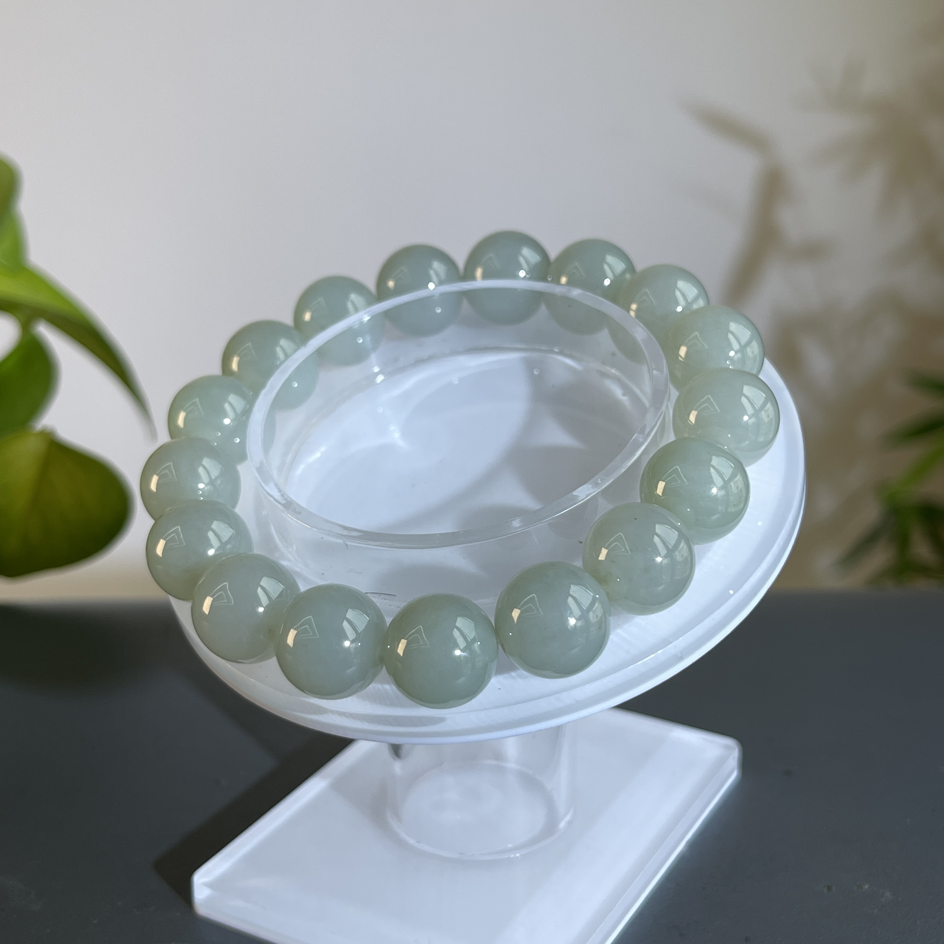 JCB26-55 天然缅甸A货翡翠 翡翠手串