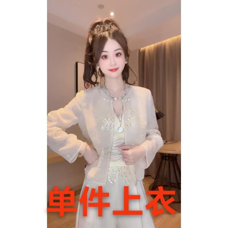 Si【丝缕凉衣】新款小香风气质新中式夏季防晒上衣时尚