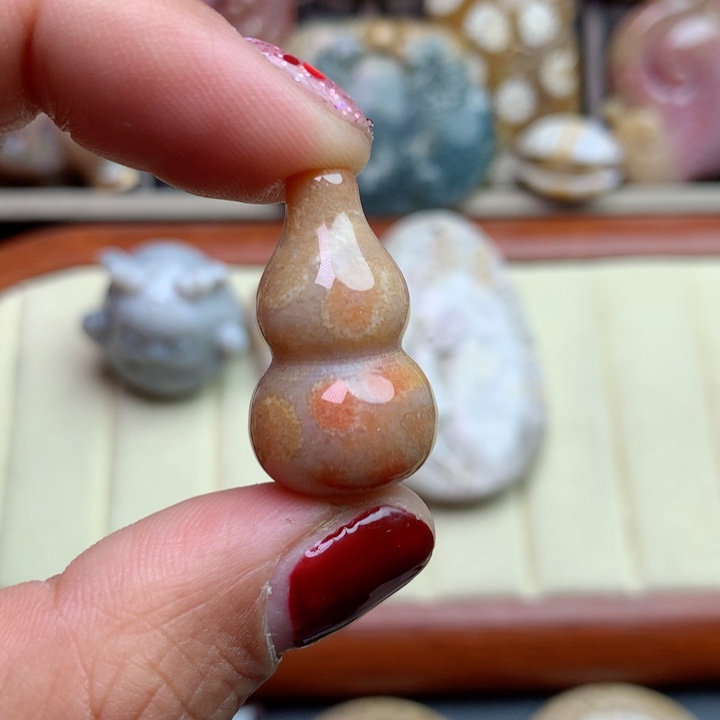 硅化珊瑚（珊瑚玉）颈饰未镶嵌