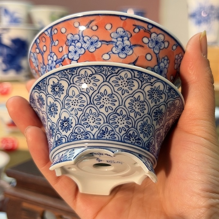 铭*录手绘手工陶瓷内口高