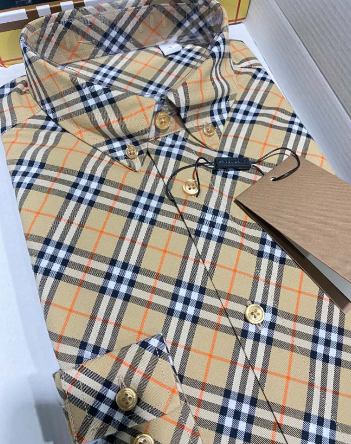 新款时尚斜格纹长袖衬衫百搭宽松格子衬衫