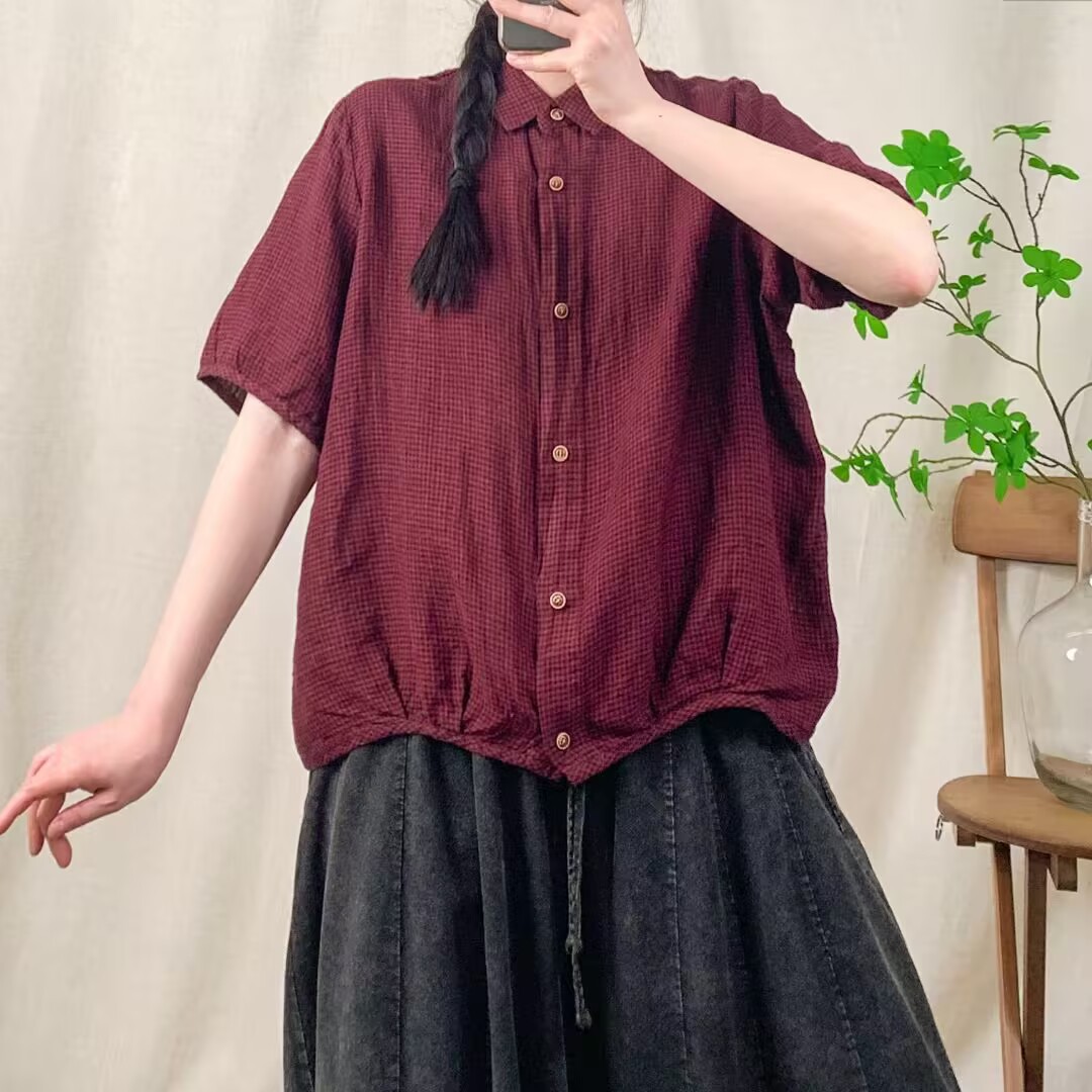 夏季爆款女士衬衫气质洋气小衫薄款时尚上衣气质短袖衬衫女