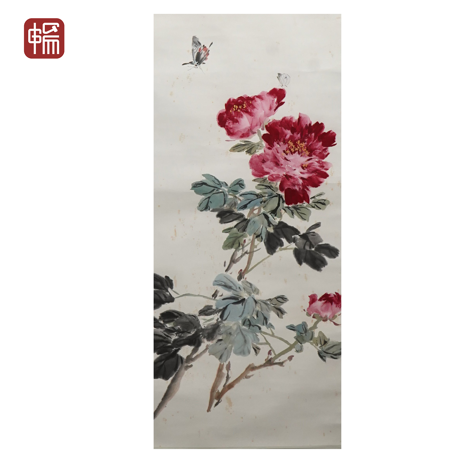 "F758 近现代《东风浓艳》王庭钧95*48（4.1平尺） 纸本立轴 "YQ