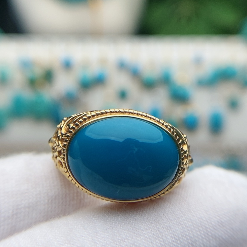 【闪购商品】绿松石原矿绿松石18K金镶嵌$****