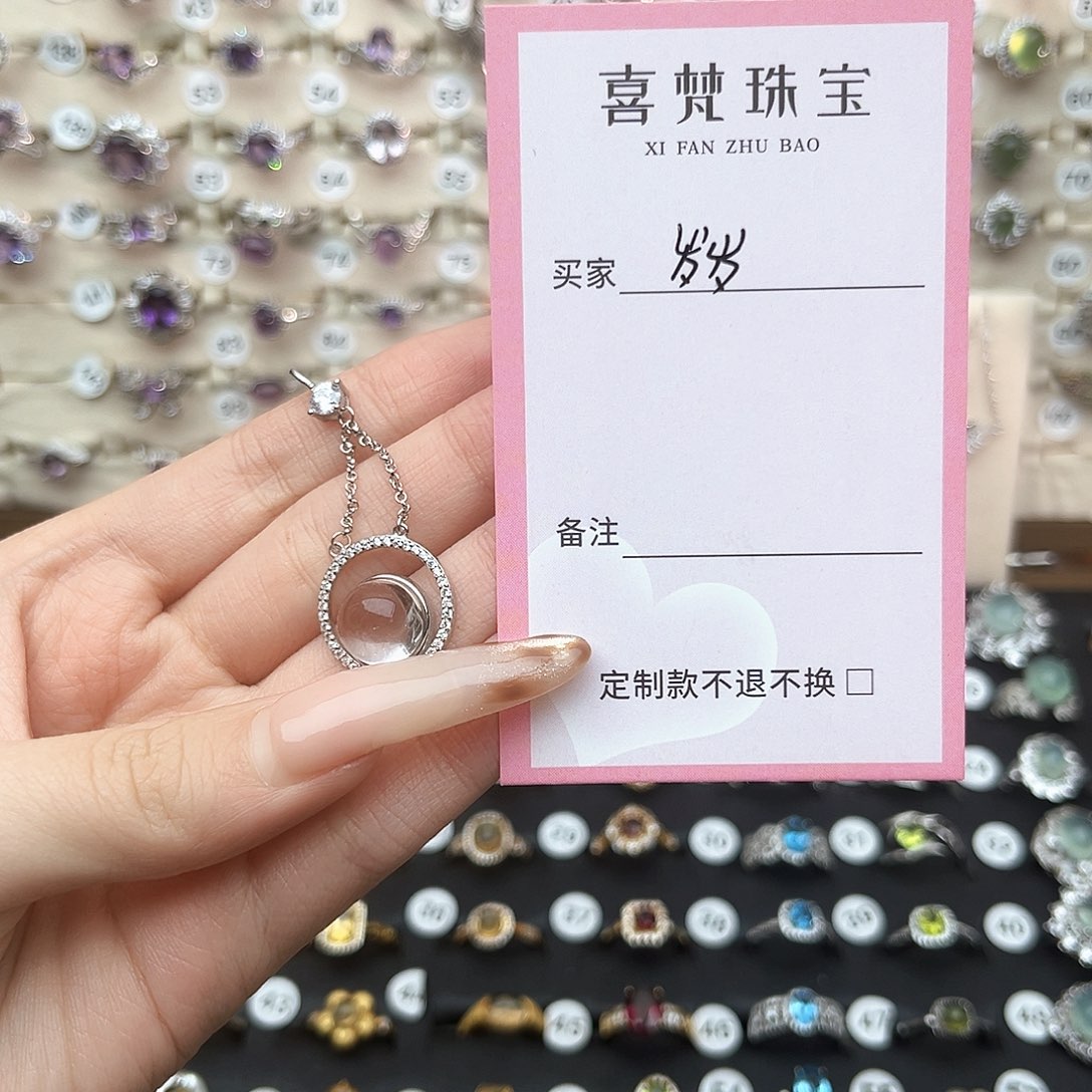 颈饰银S925镶嵌水晶岁*.