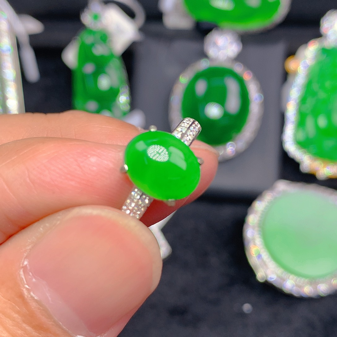 翡翠银S925镶嵌颈饰吊坠