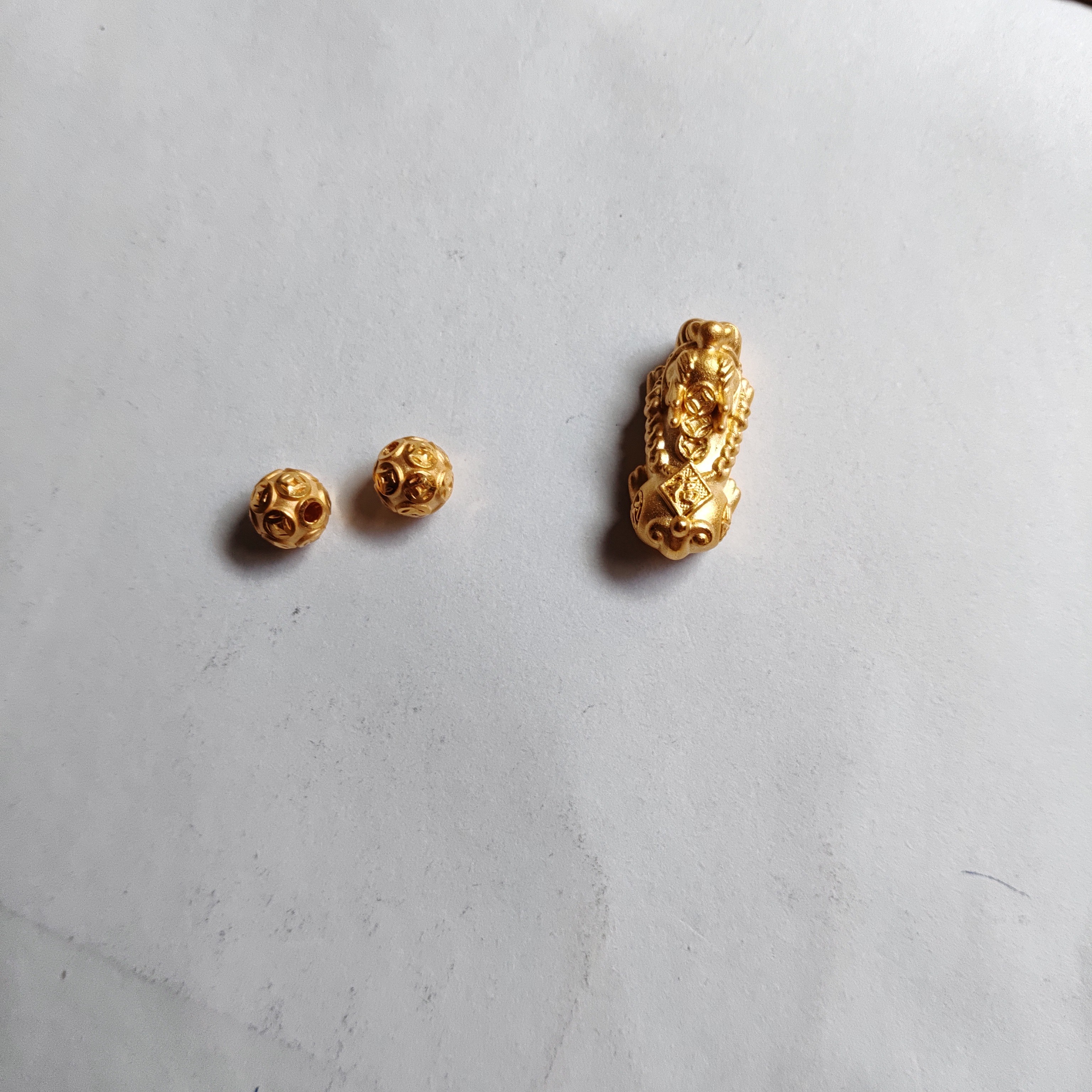 金元宝足金999貔貅珠子首饰