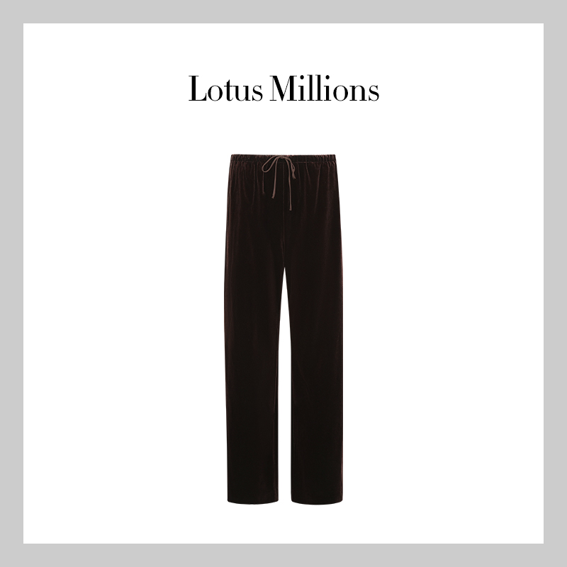 莲的百万【丝绒裤】2023年秋季新款 丝绒裤 时尚百搭设计感休闲裤