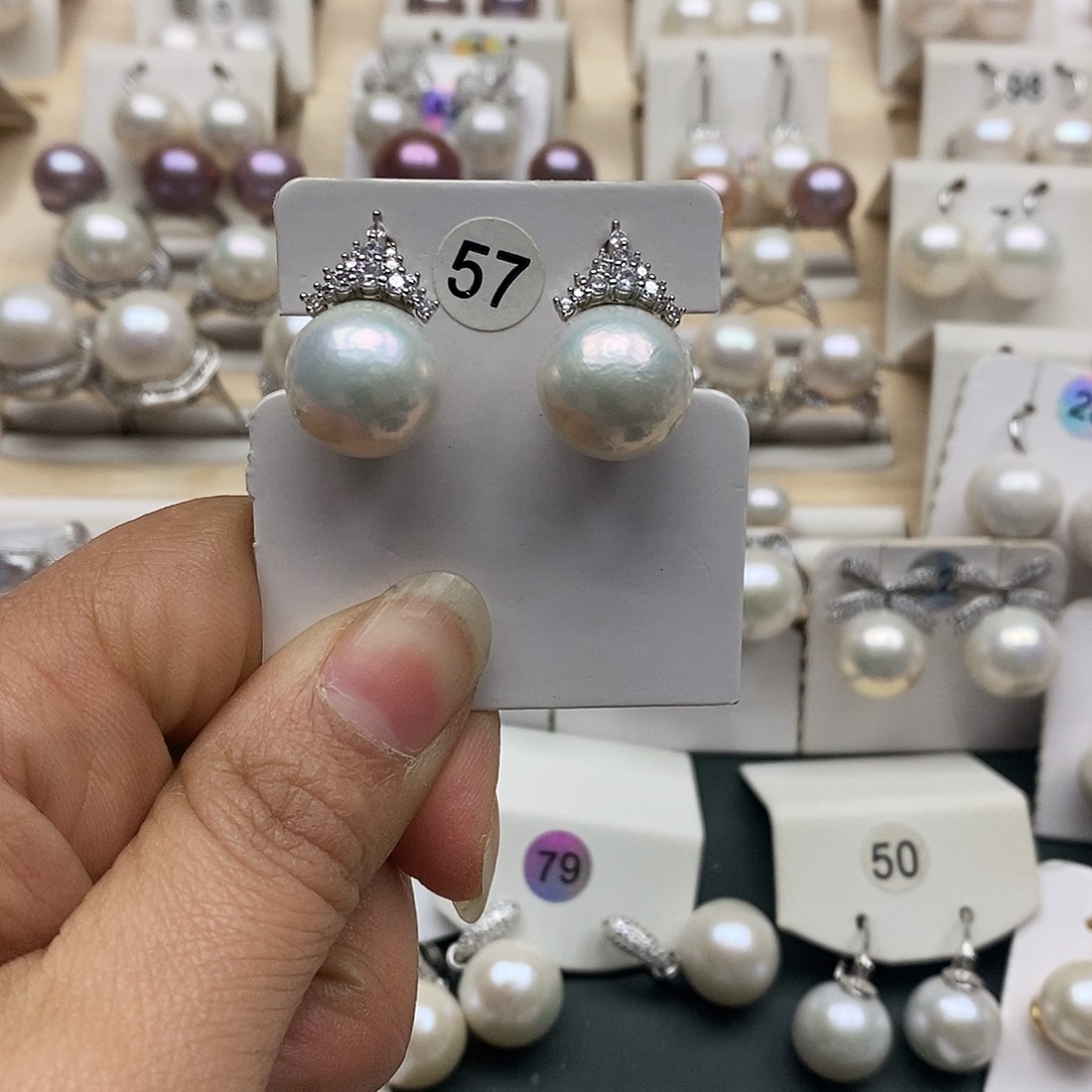 泰***麻银S925镶嵌颈饰淡水珍珠