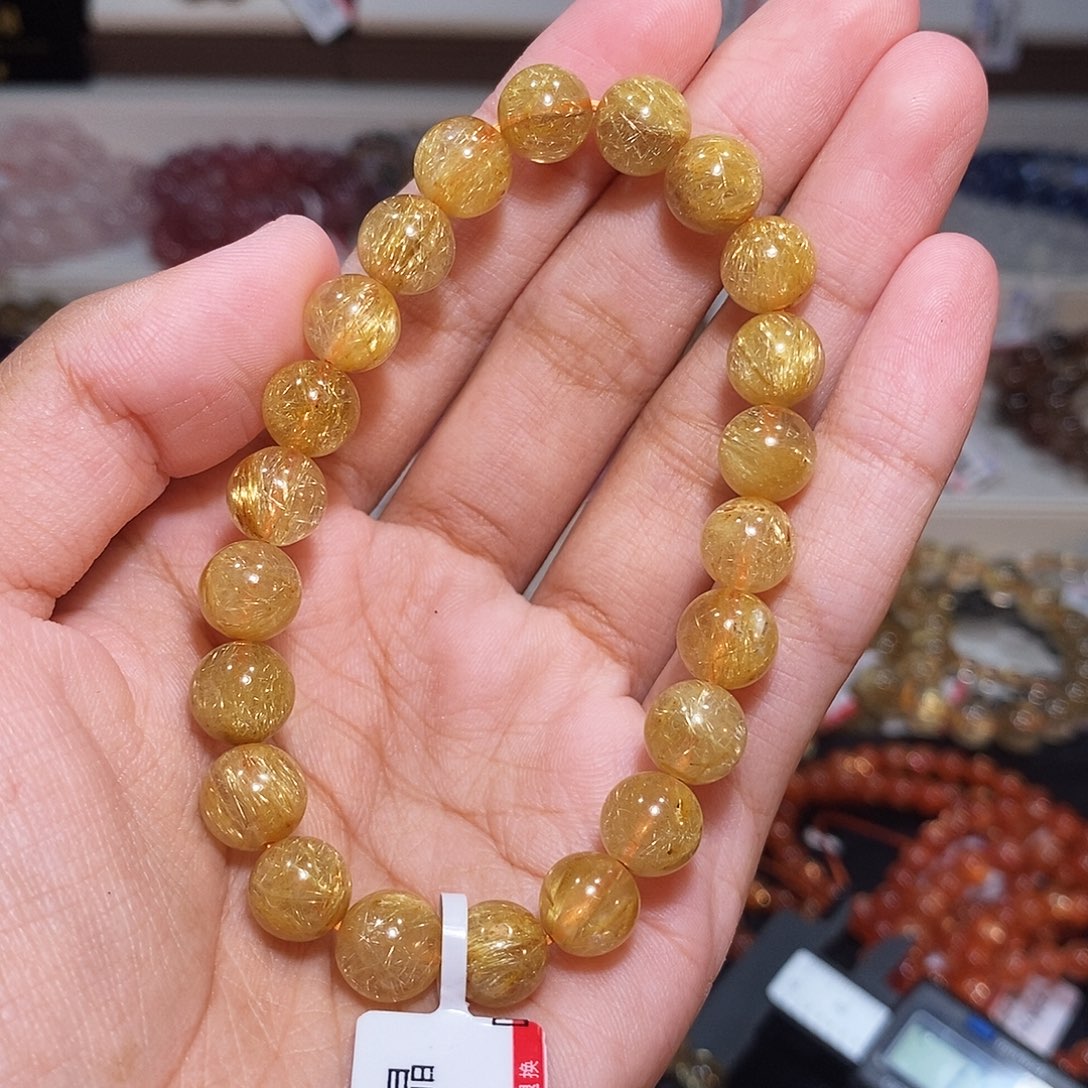 Y***L发晶手链未镶嵌满天星发晶8.8mm