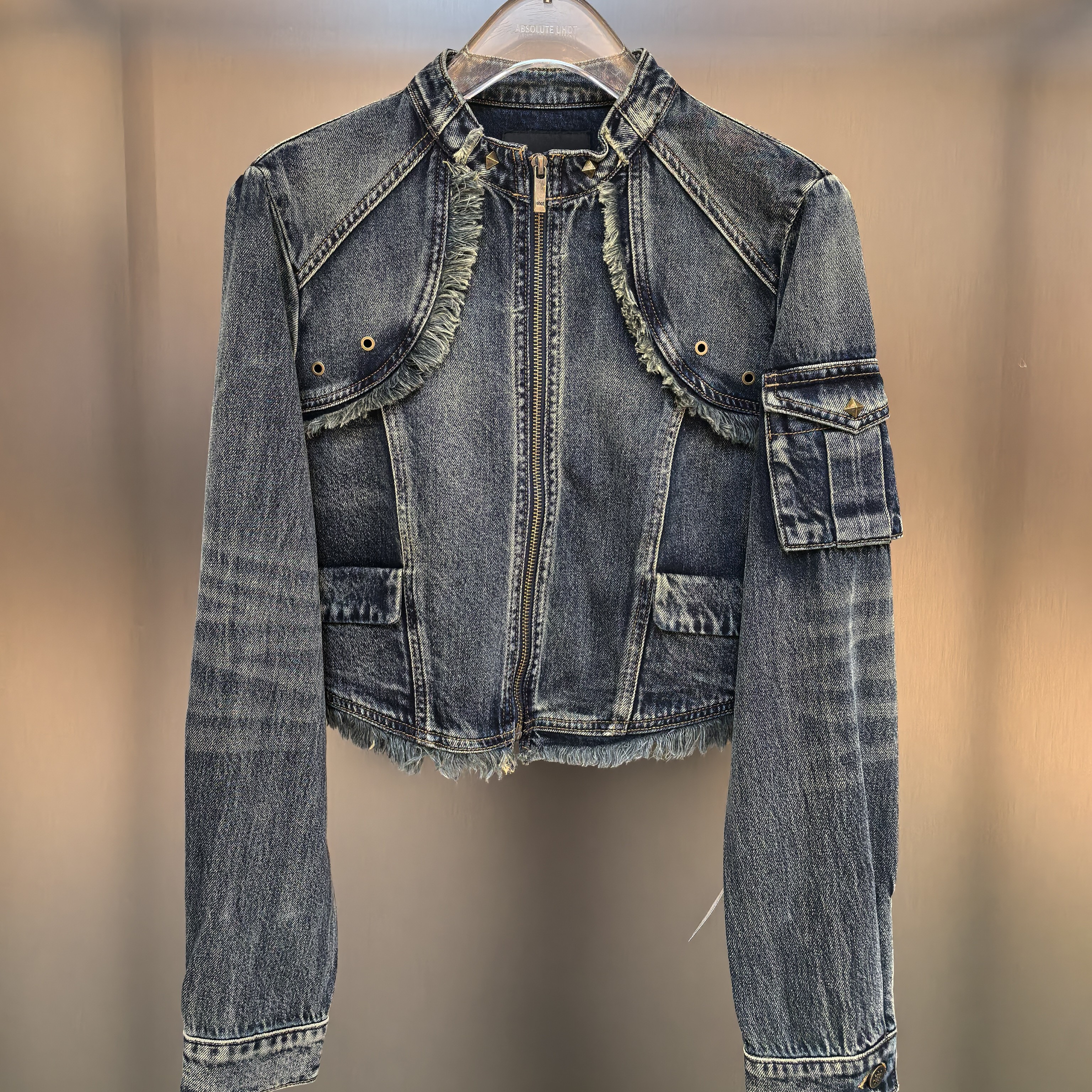 uhot诱货2025秋冬新款休闲牛仔短外套 牛仔休闲外套