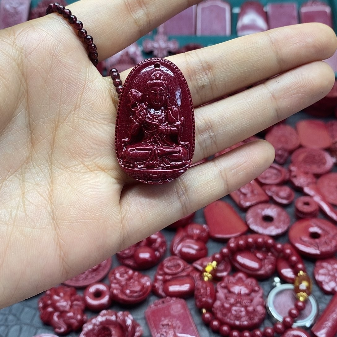 天然辰砂0000朱砂吊坠