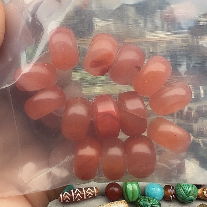 妍***~玛瑙/玉髓合金颈饰