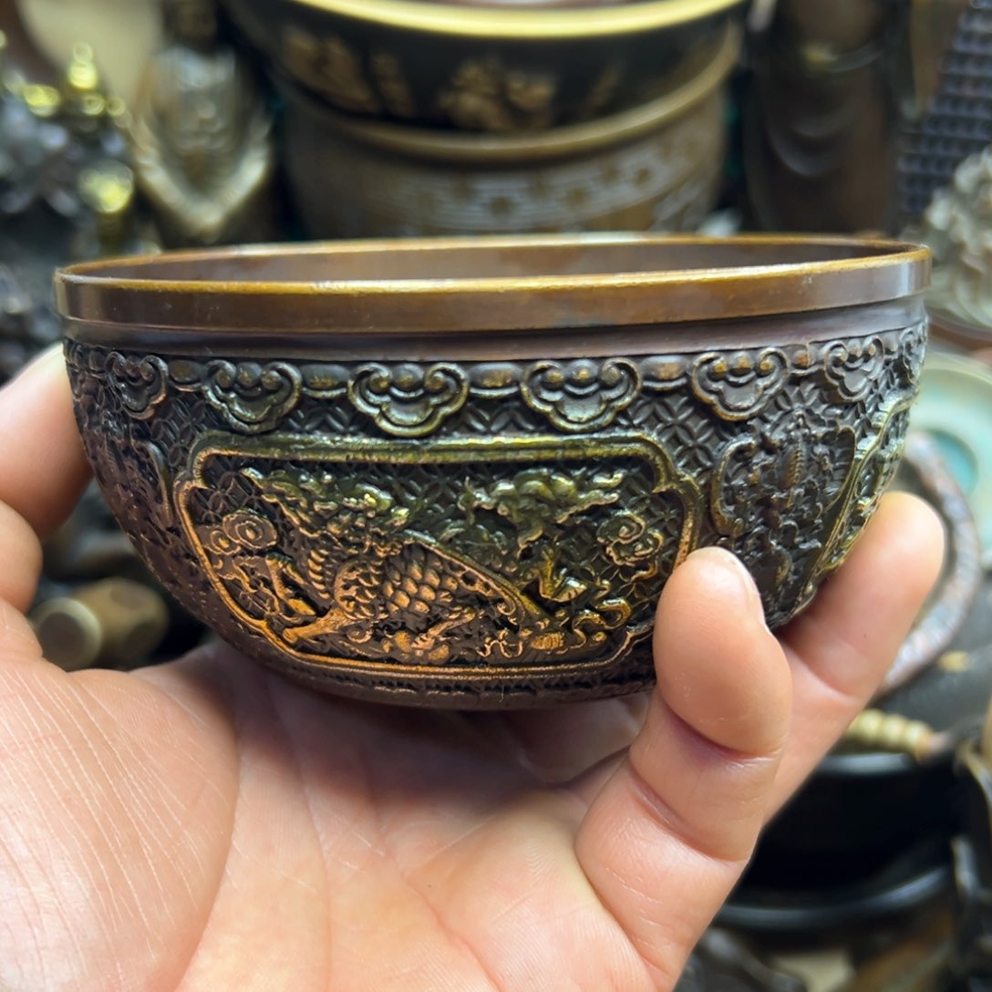 铜摆件欢迎欢迎你