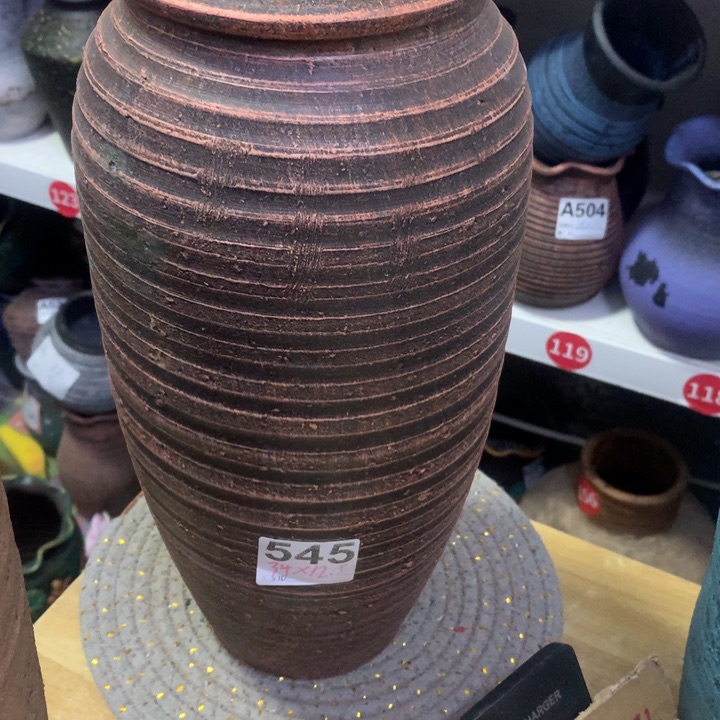 【闪购商品】红陶粗糙盆默认打孔高34口12