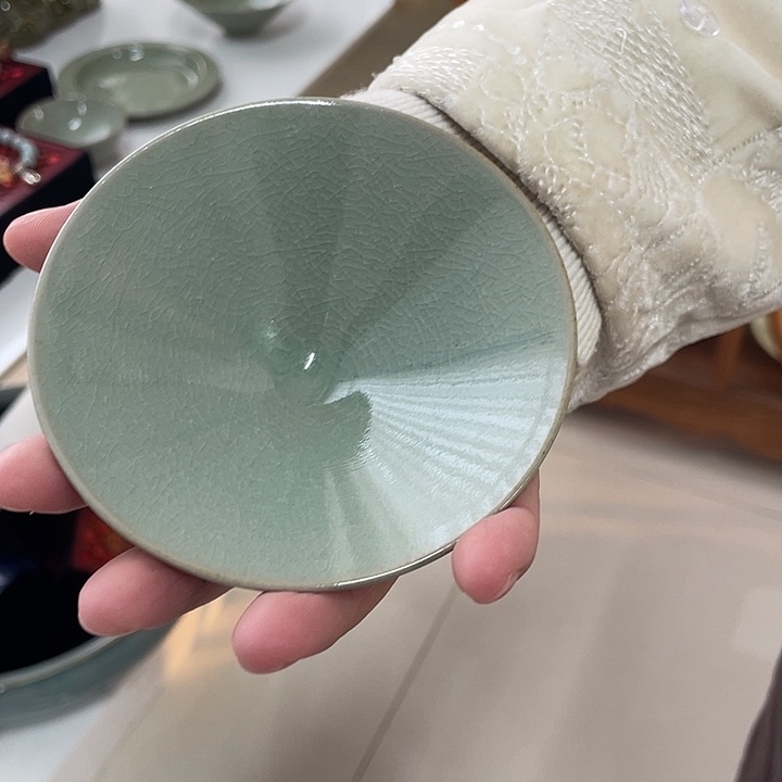 开***心瓷杯子原产地原矿釉斗笠杯