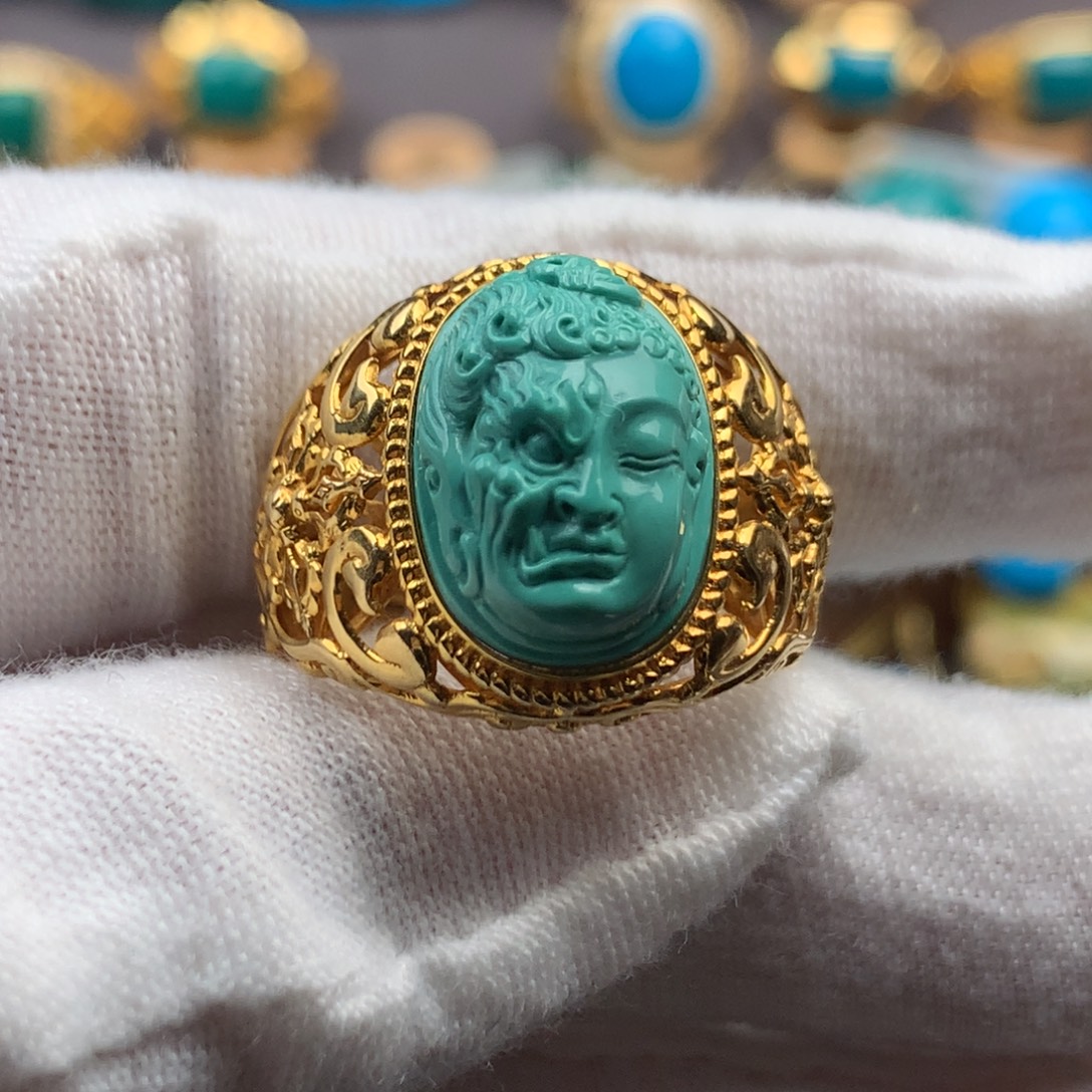 绿松石18K金镶嵌绿松石