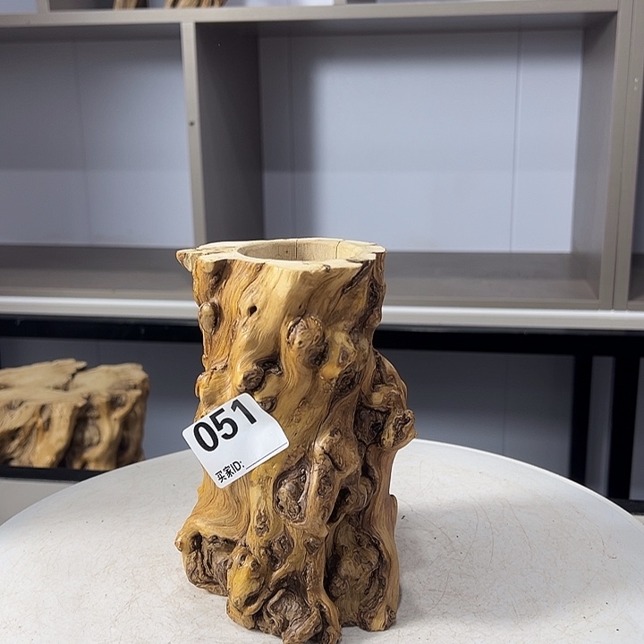 木石榴木榴疤茶桶笔筒