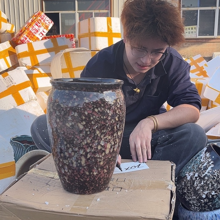 紫砂花盆宜兴紫砂粗陶花盆20/30
