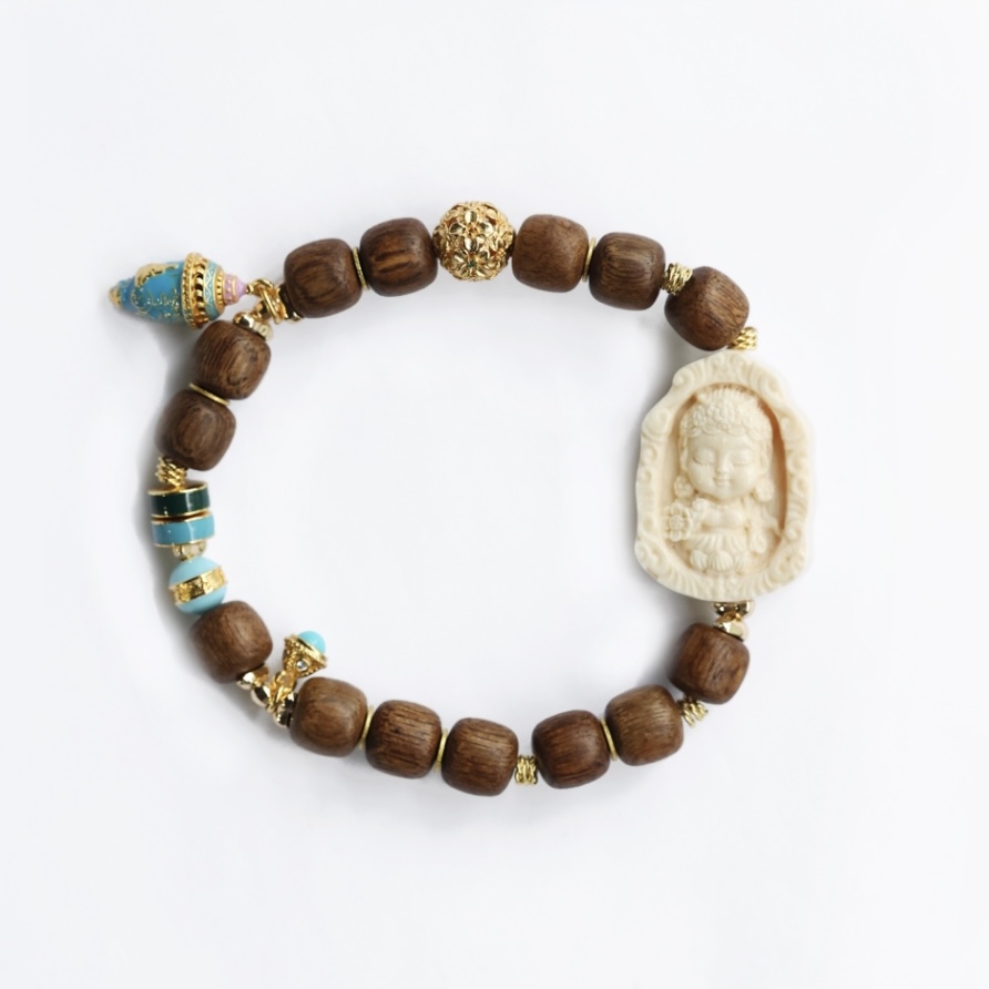 铜合金木质手链 韩式复古简约气质个性手串【20687】