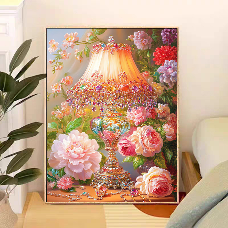 【小白定制】花灯玫瑰2025新款十字绣58色手工绣【裸包无针】