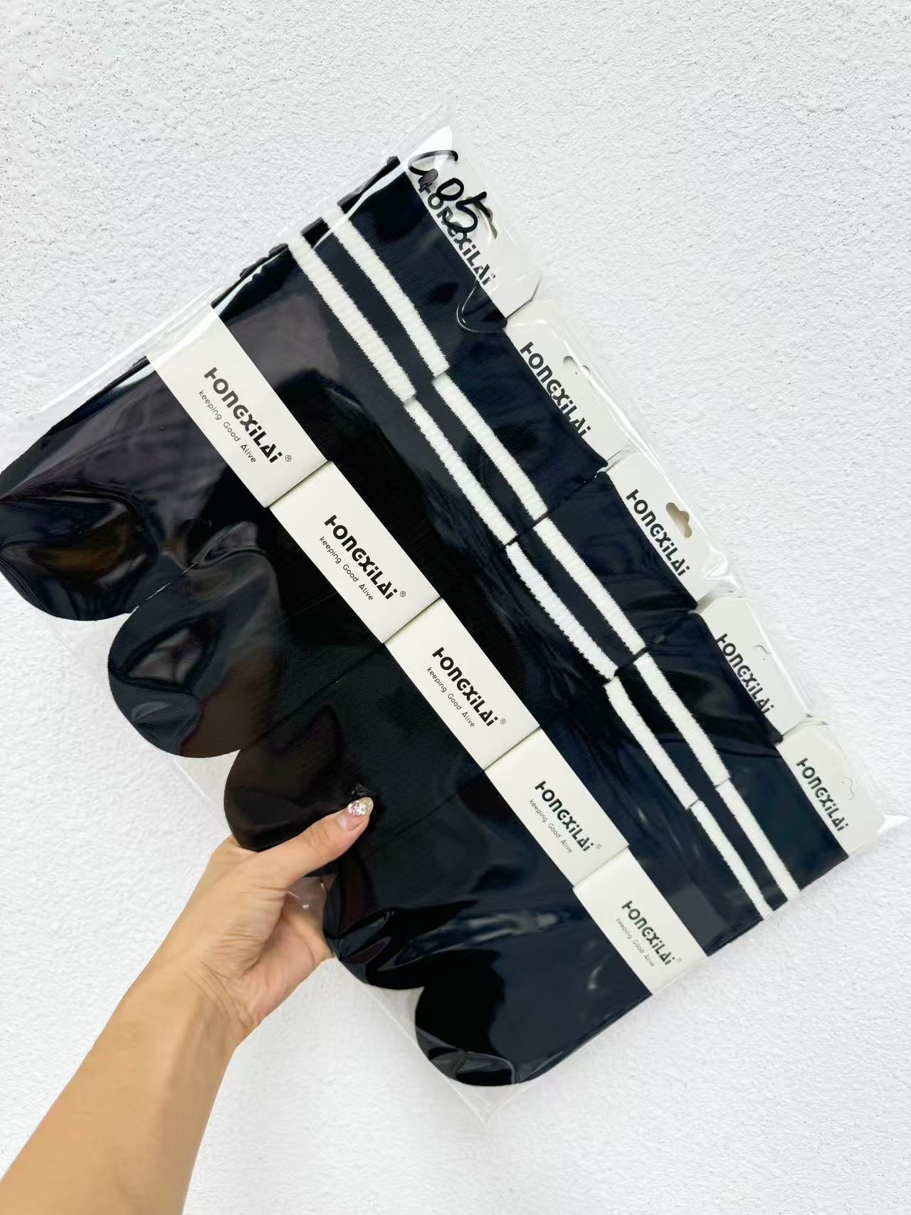 2591 女士简约纯色堆堆袜 F259