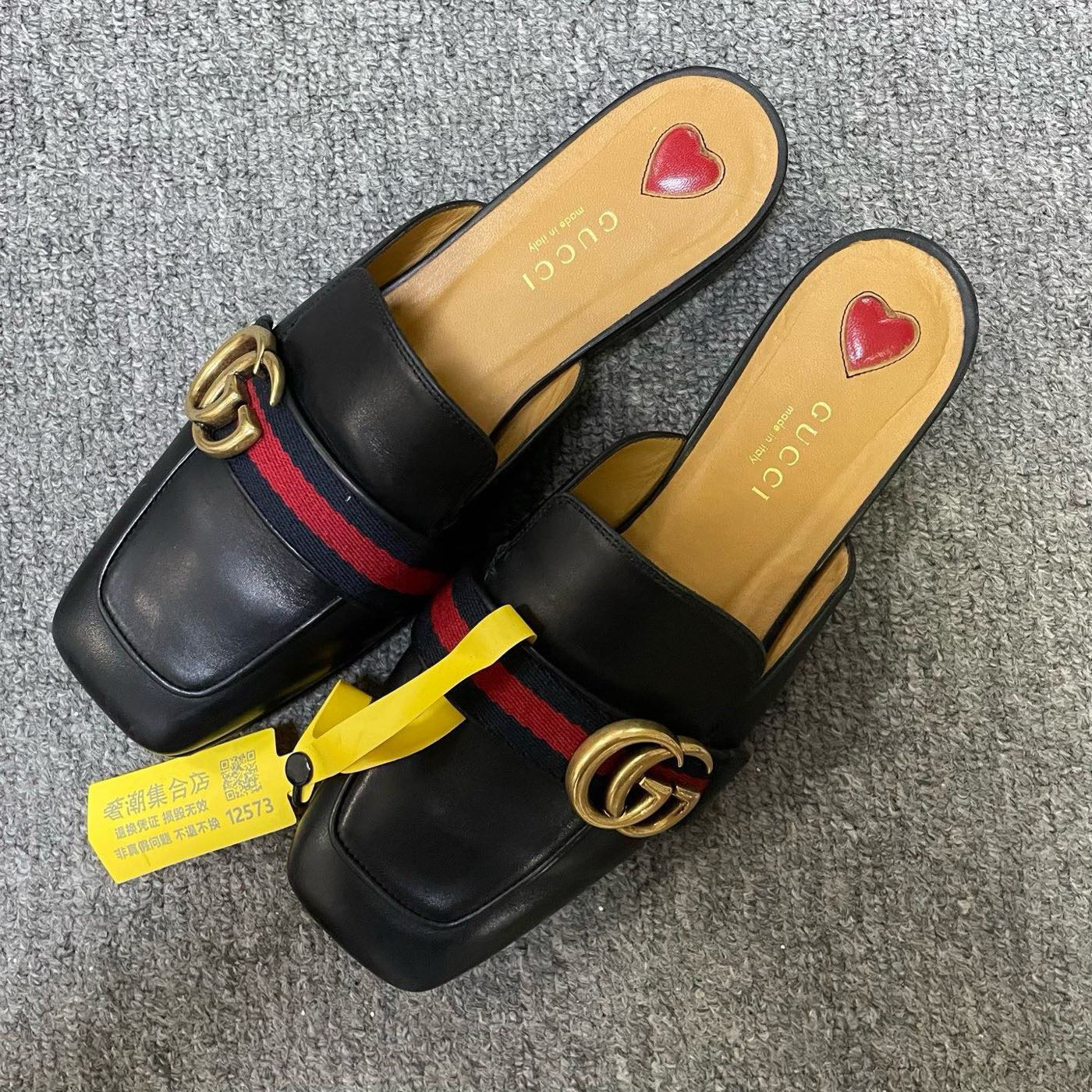 95新 GUCCI/古驰 Princetown 舒适日常休闲单鞋 36码/12573