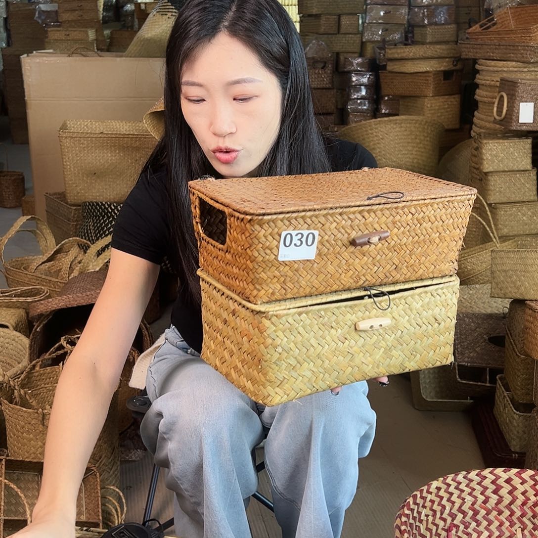 草编草编包/草编收纳盒微瑕疵