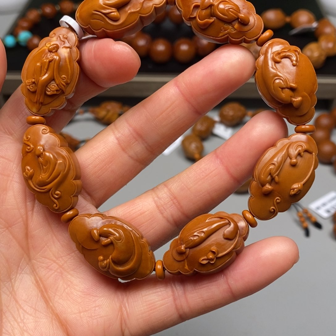 橄榄核吊坠莲花无相