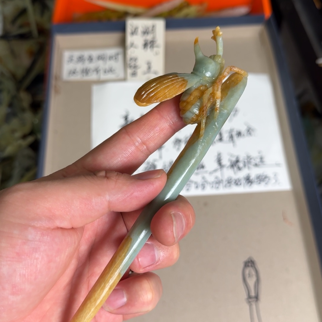 岫玉发饰未镶嵌明君玉簪贼拉好看