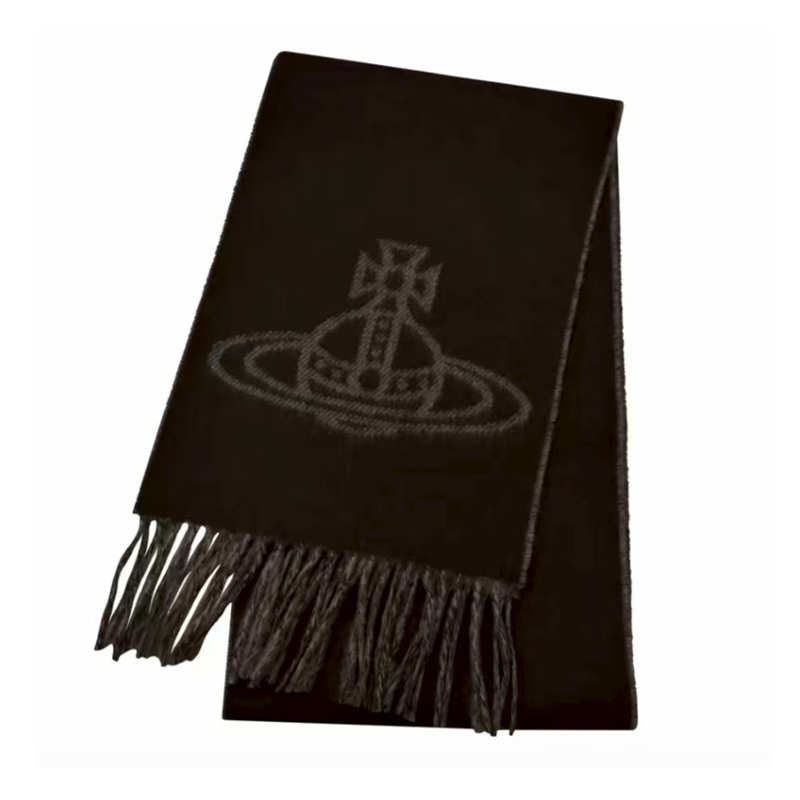 Vivienne Westwood/西太后围巾 棕色/驼色/黑色81030006