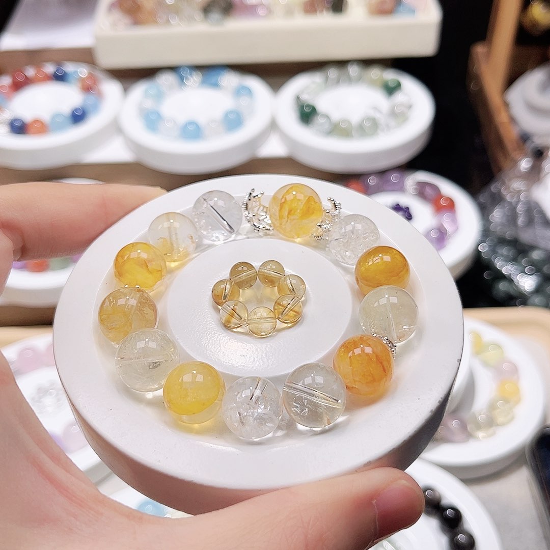 水晶手串未镶嵌天然水晶