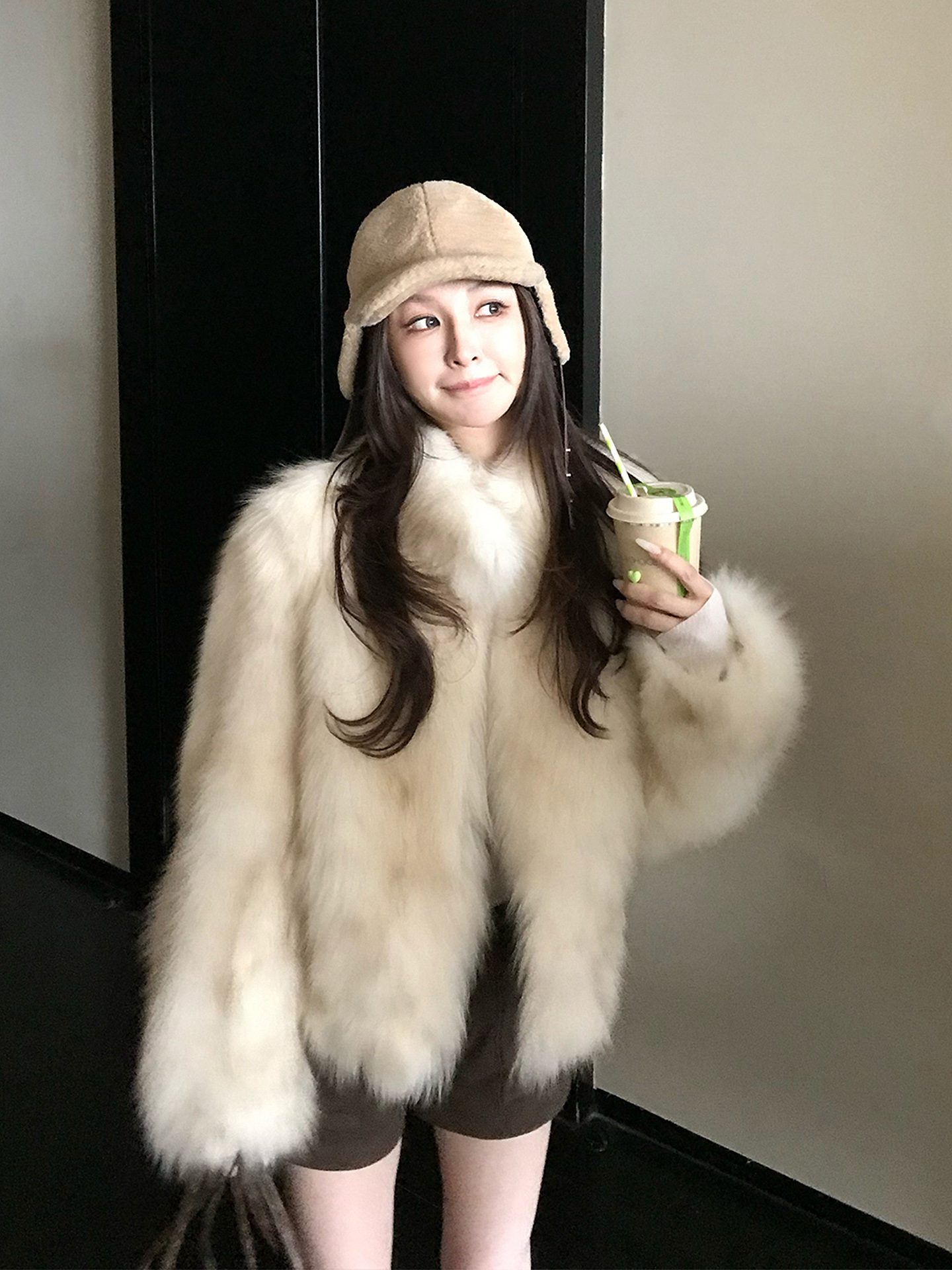 人造皮草 2025新款环保狐狸毛皮毛一体轻奢毛毛皮草外套女款爆款