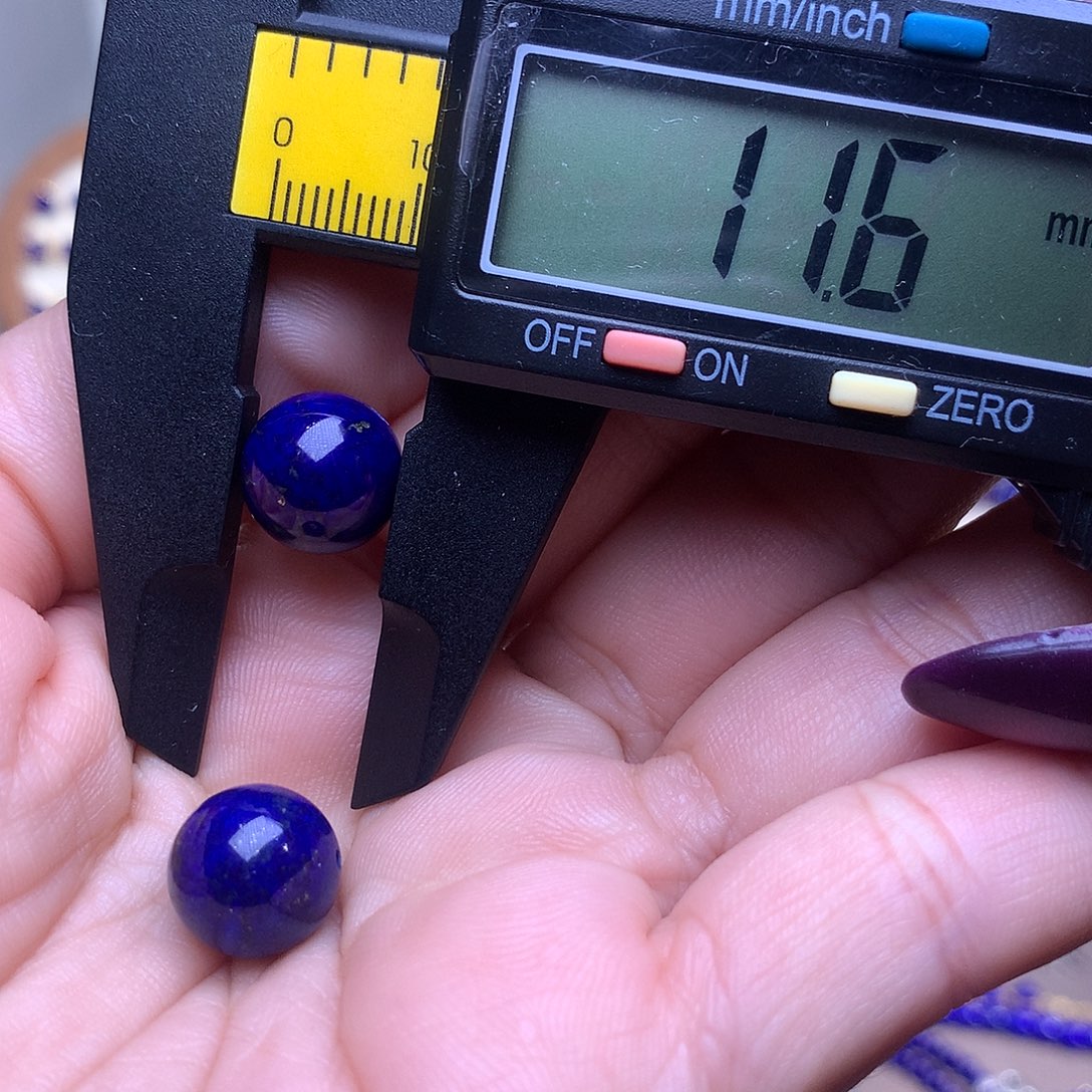 青金石未镶嵌11m一对