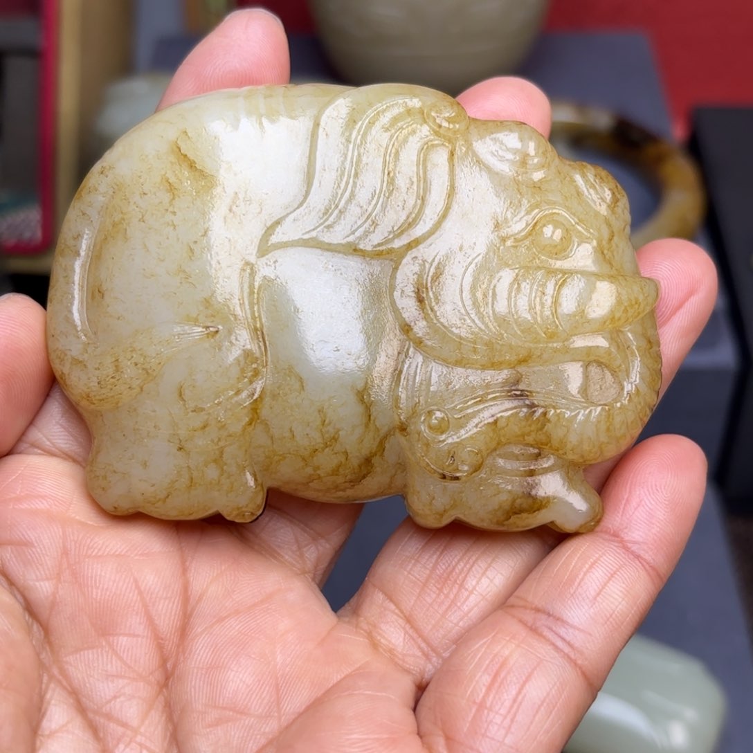 和田玉（糖玉）挂件未镶嵌可**心