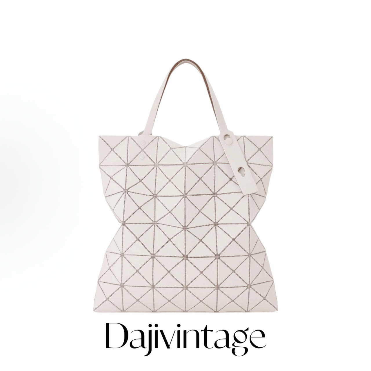 大吉中古/三宅一生白拼灰色双面六格单肩包