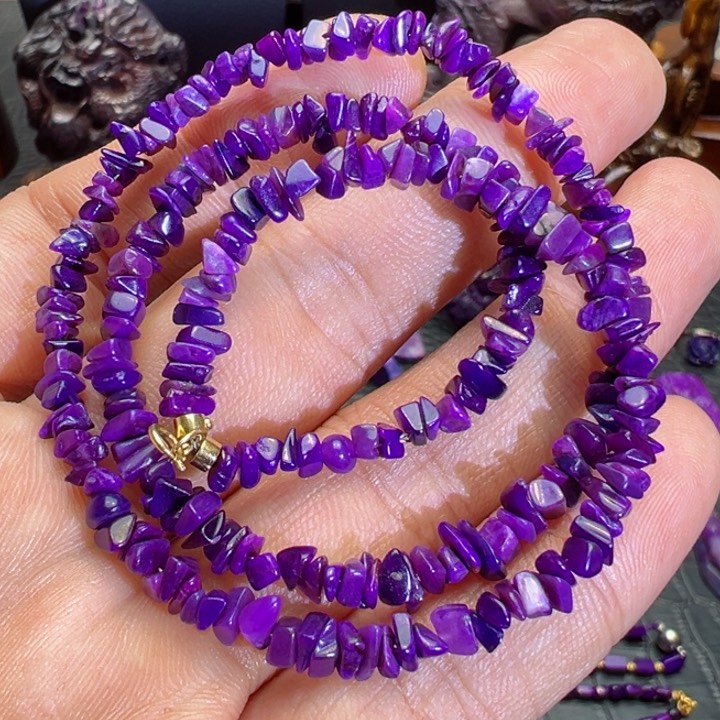 苏纪石（舒俱来）项链18K金镶嵌