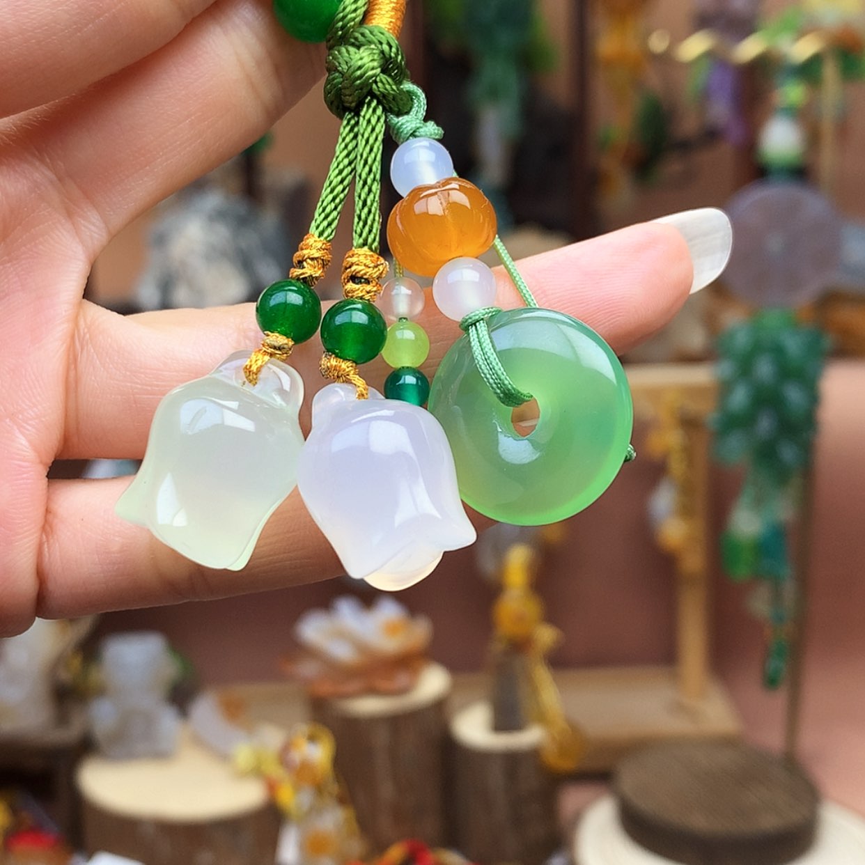 【闪购商品】玛瑙/玉髓车挂未镶嵌