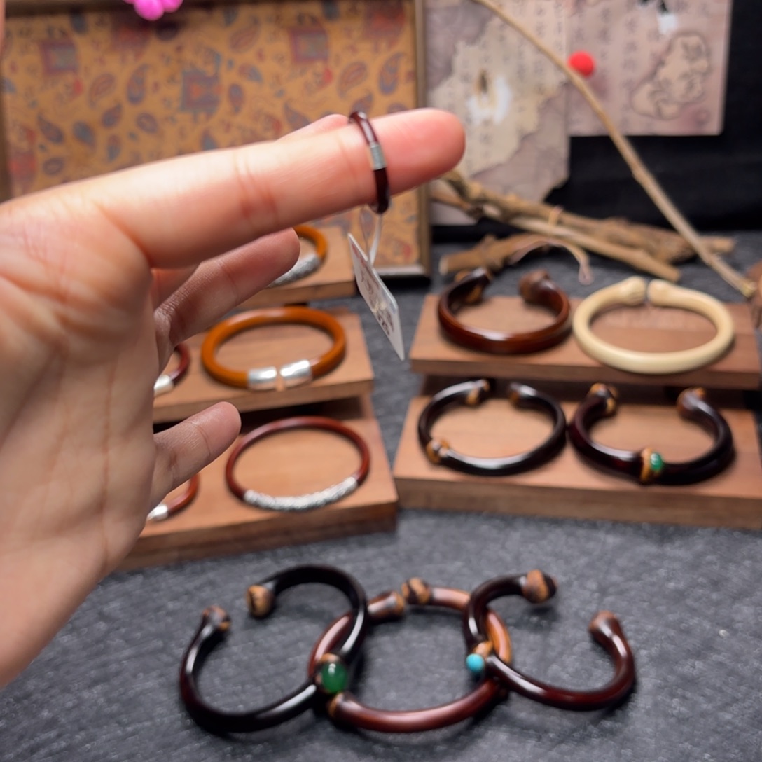 木质非金属鸡血藤戒指