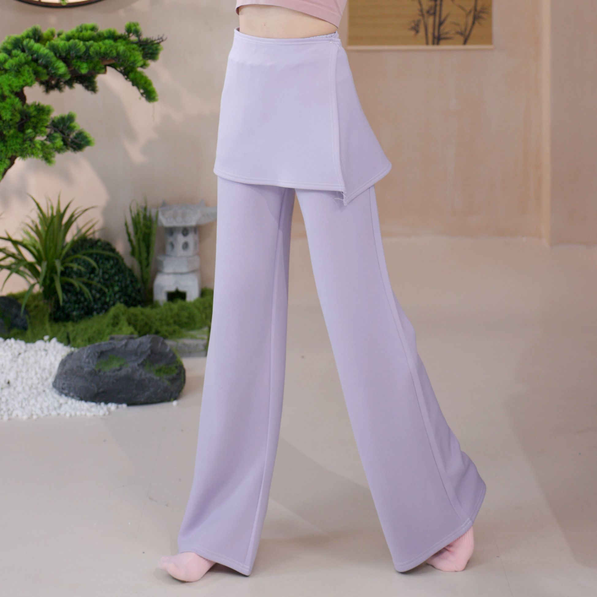 2025新款现代舞秋冬可拆卸裙裤显瘦遮胯日常练功古典舞中国舞裤