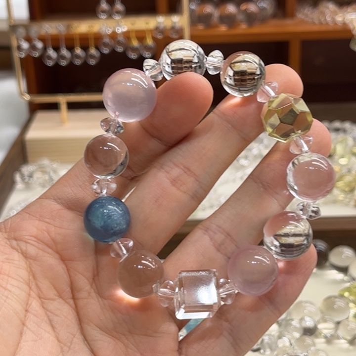 水晶手链未镶嵌白水晶多宝手串