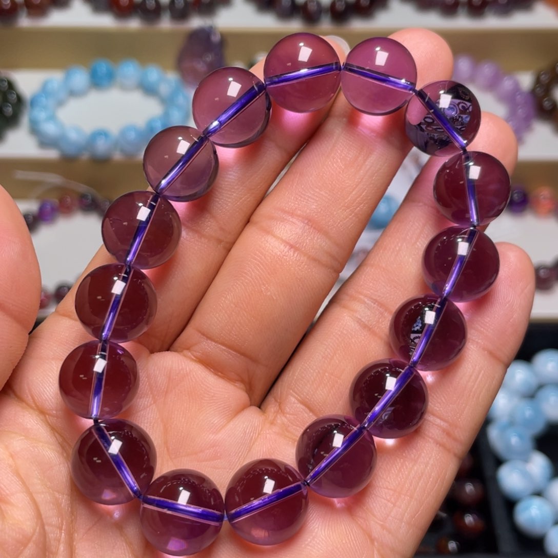 水晶手链未镶嵌巴西紫水晶净体