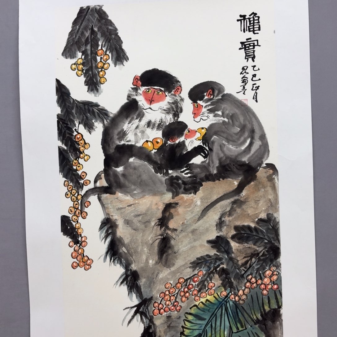 国画艺术家真人手绘