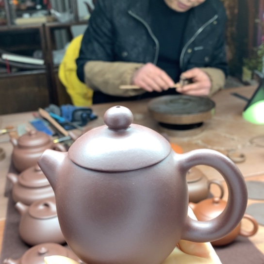 紫砂茶壶范*刚紫泥，龙蛋，160cc