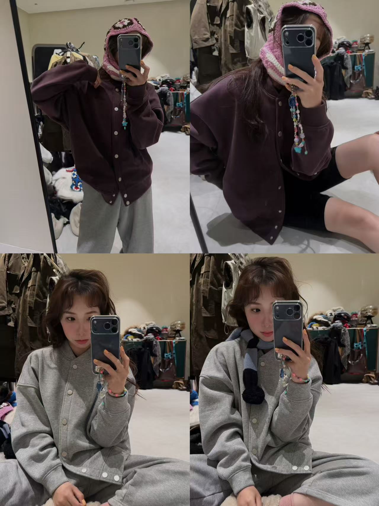 十三行白白家-三本卫衣-冬季新款加绒西装领卫衣外套#67009