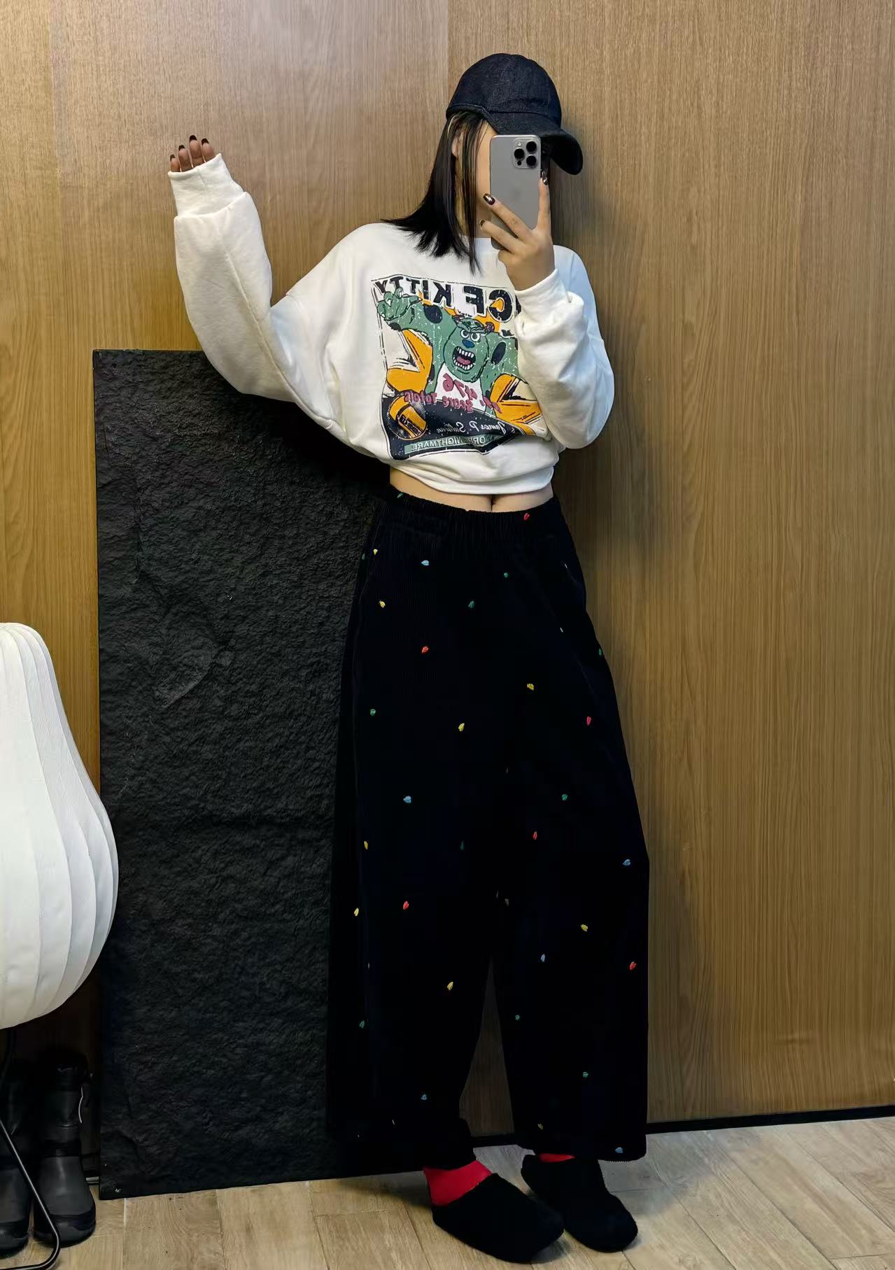 《子后》微胖大码 秋冬新品 卡通休闲大版毛圈卫衣