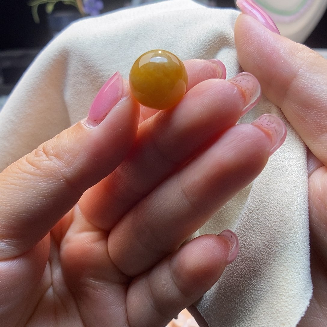 翡翠未镶嵌颈饰圆珠14.3